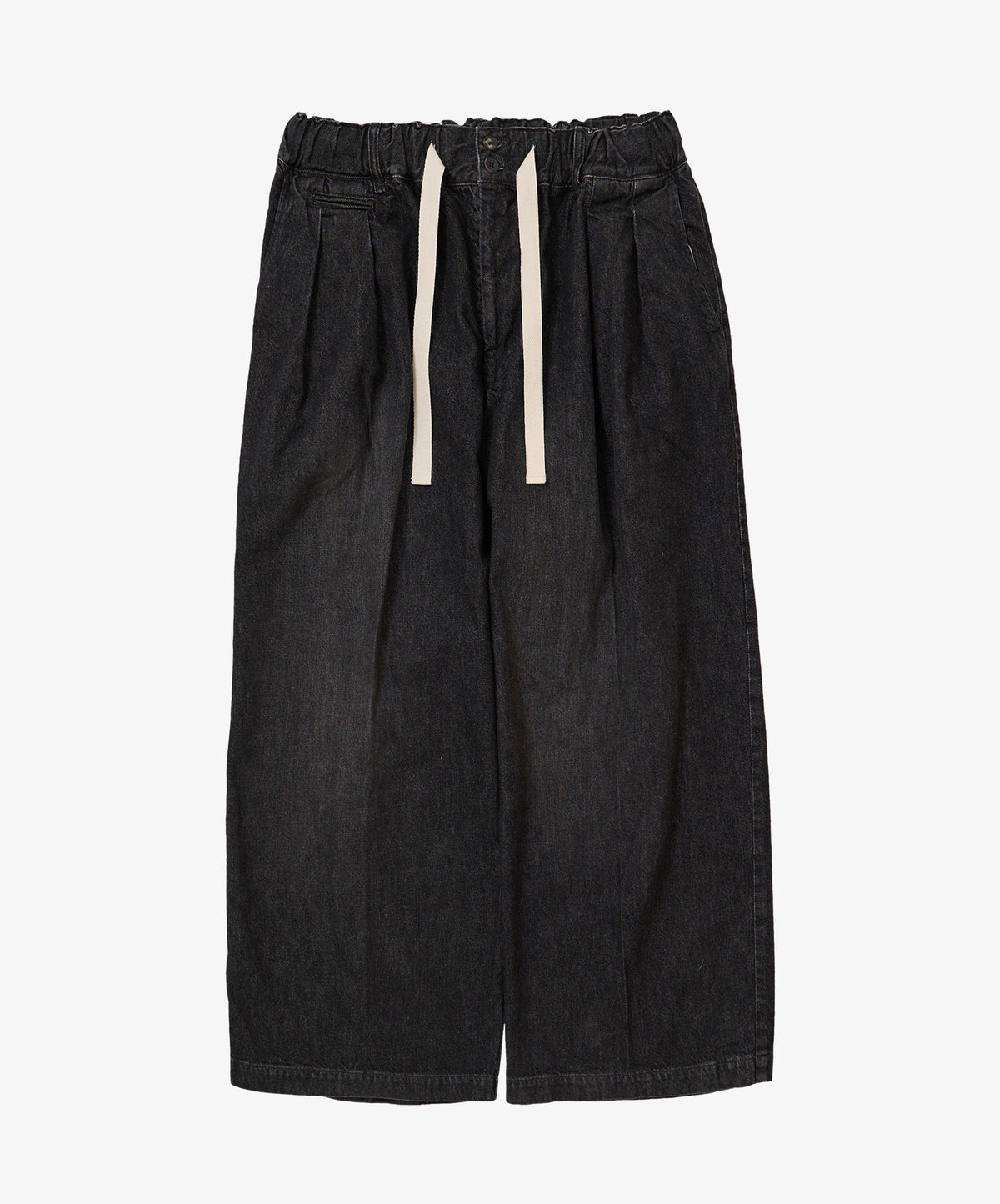 hakama pants black denim damaged