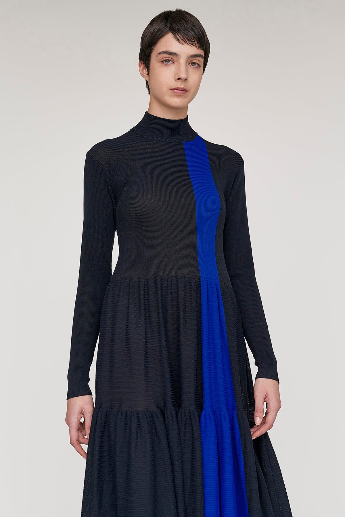 CASCADES MOCKNECK LONG SLEEVE DRESS