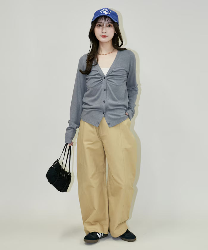 Layered-style V-neck cardigan limited edition