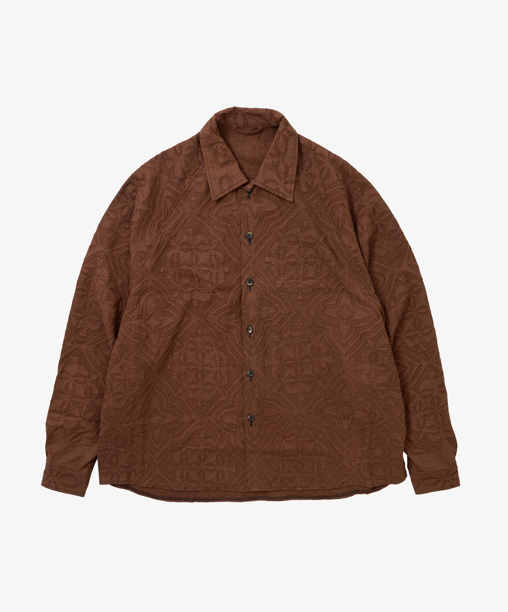 overshirt antique patchwork brown