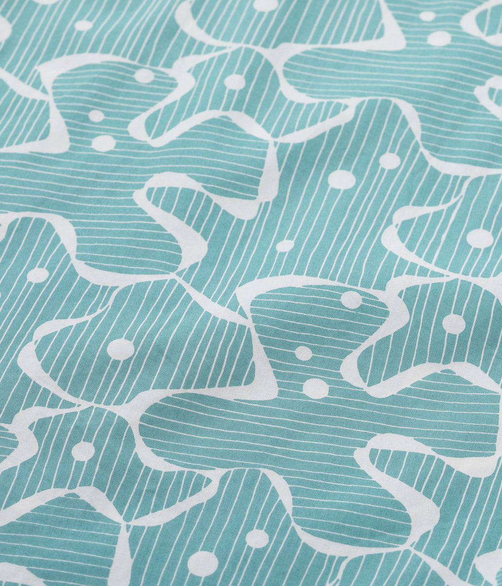 Typewriter Cotton Open Shirt "Water Surface"