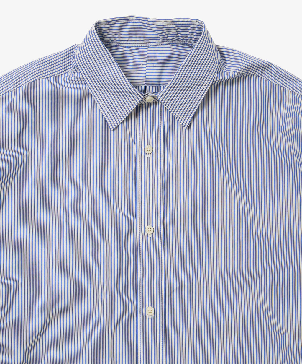 wide shirt with pocket thomas mason stripe long