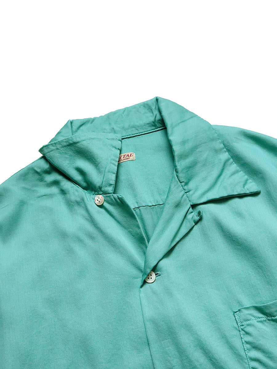 Cotton Satin Wind Pane Aloha Shirt
