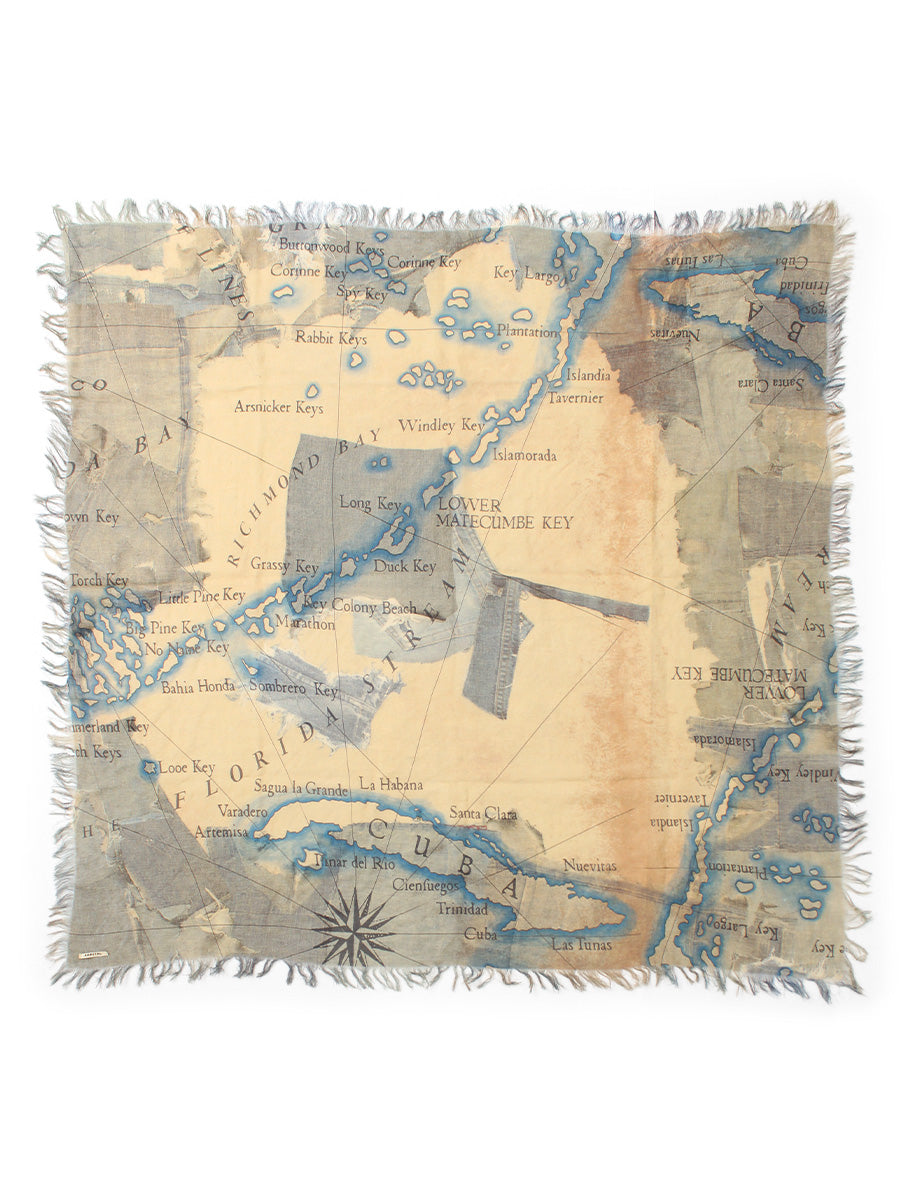 Rayon Fringe Square Stole (KAYO HUESO De...