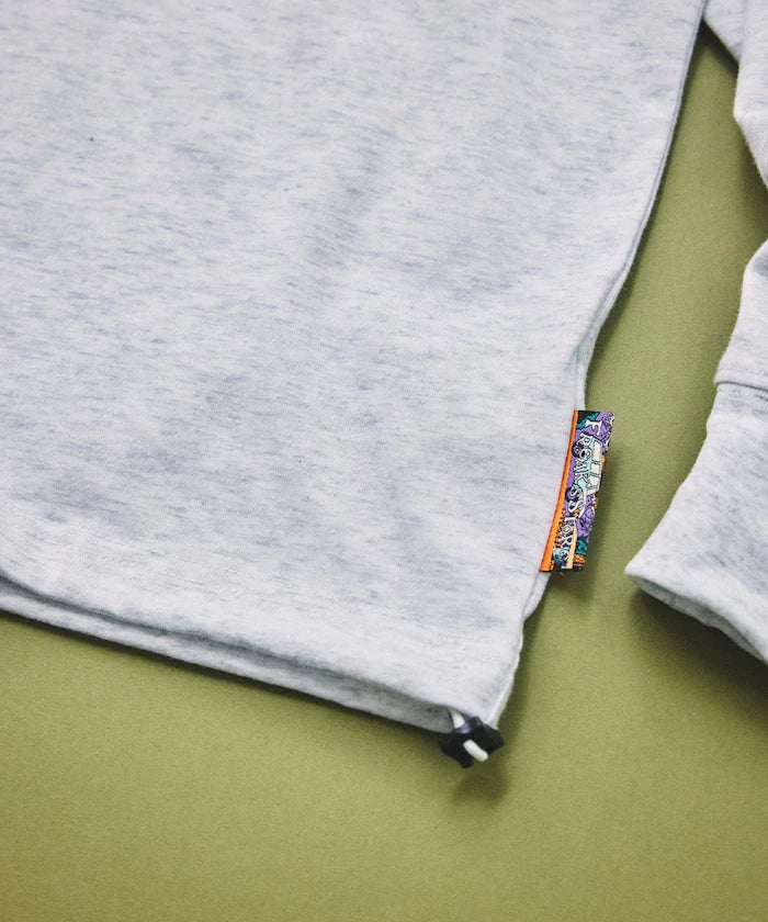 FREAK'S STORE for BEACH & FES Relax Fit One Point Logo Spindle Henley Neck Long Sleeve T-Shirt