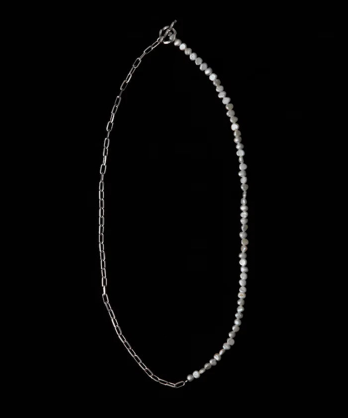 [Release on April 1 at 12:00] SILVER925 Freshwater Pearl Combo Chain Necklace