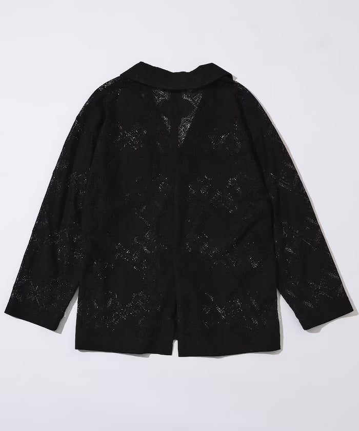 [February 12 12:00 Release] Panel Lace Shirt Jacket / Compatible with Setup