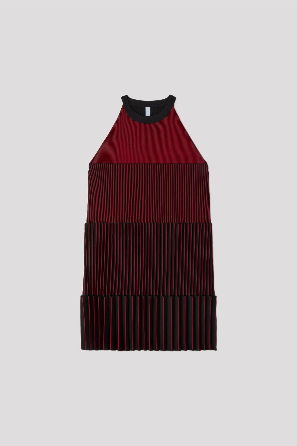 ACCORDION SLEEVELESS MINI DRESS