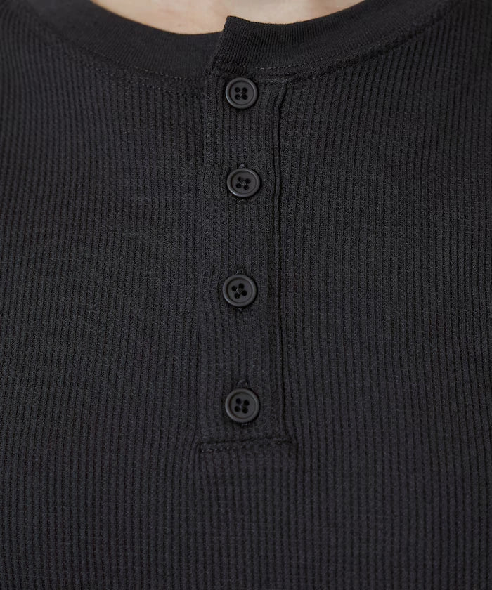 Light Waffle Henley Neck T-Shirt Limited Edition