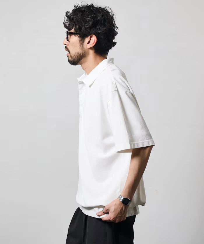Big Silhouette Spindle Short Sleeve Tech Polo