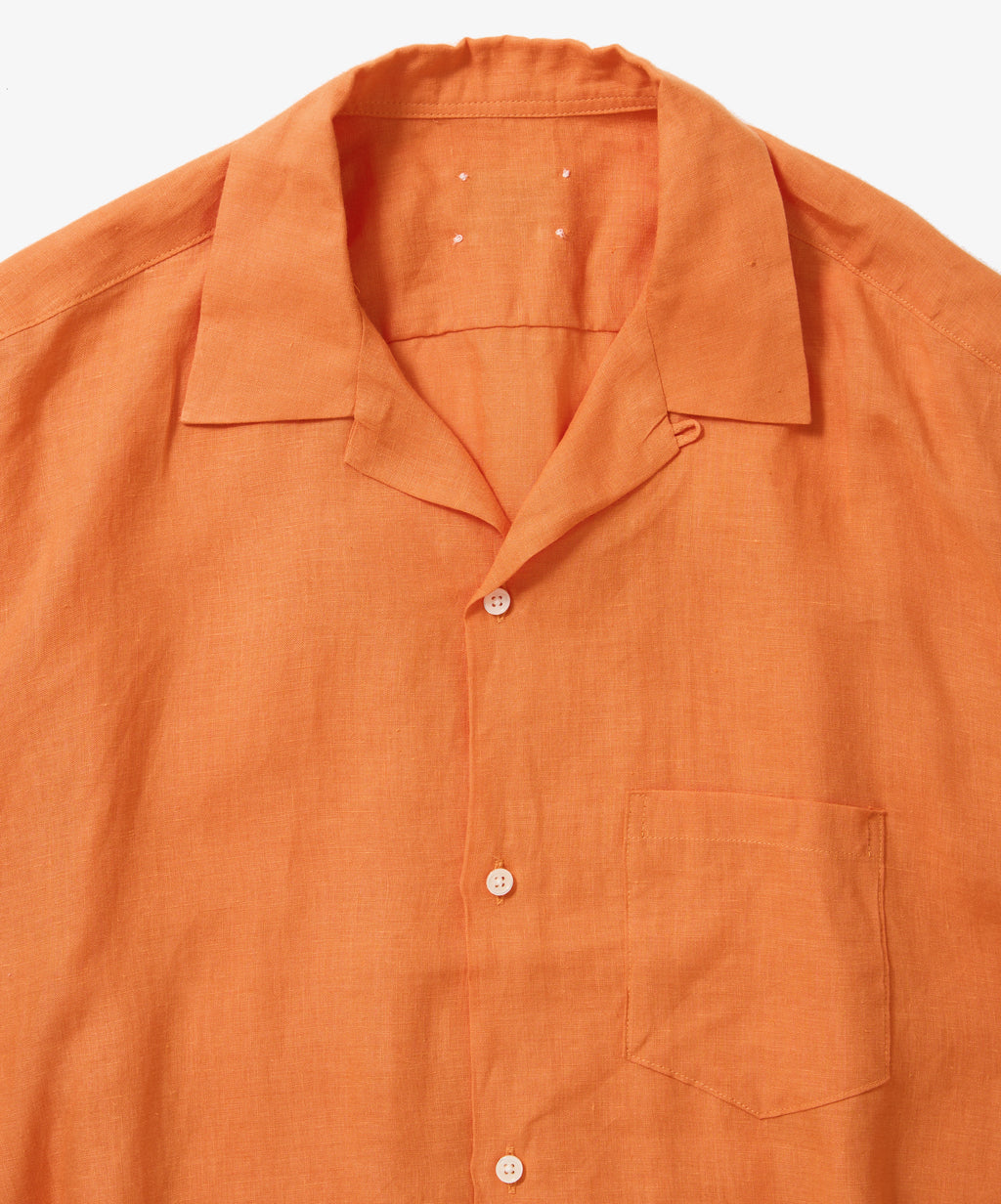 ribbed shirts linen orange