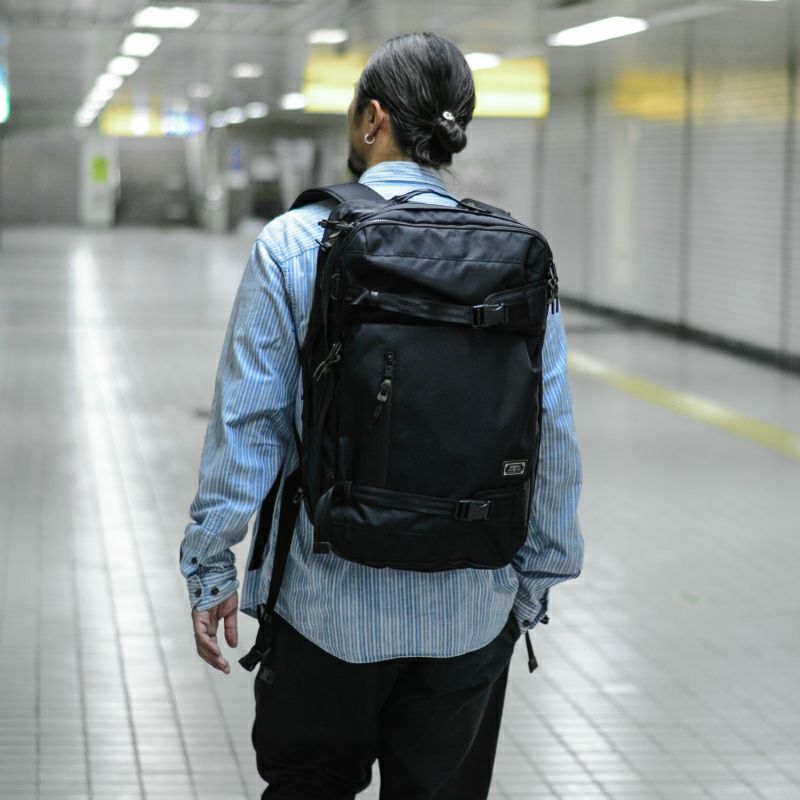 CORDURA DOBBY 305D 3WAY BACK PACK sizeL/BLACK