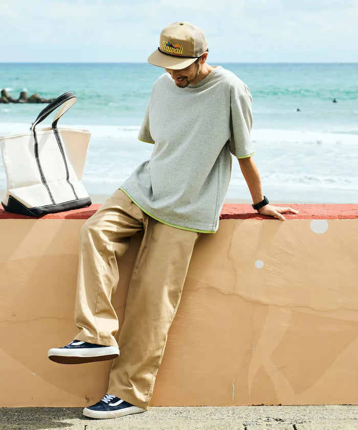 Relaxed Fit Reversible Cardboard Short Sleeve T-Shirt / Color Design