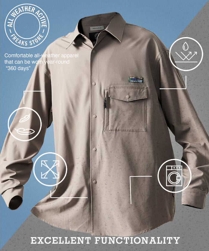 ALL WEATHER ACTIVE WEAR/All Weather Active Wear Relaxed Fit Pocket Shirt 【Limited Edition】