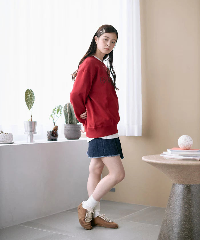 Organic Cotton Animal Logo Print Sweat / CAT / Relaxed Fit / French Terry Sweat