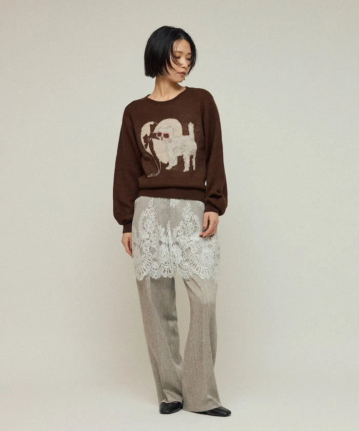 Sweat-like Animal Jacquard Knit
