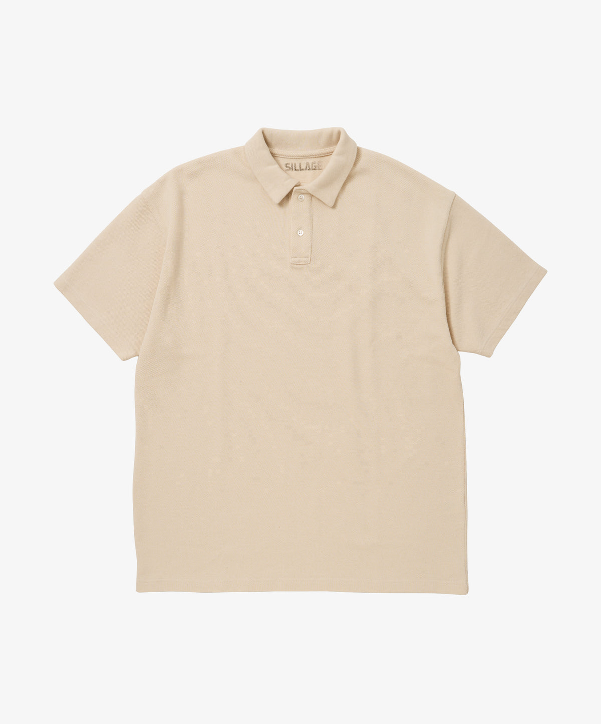 twisted pique polo ivory