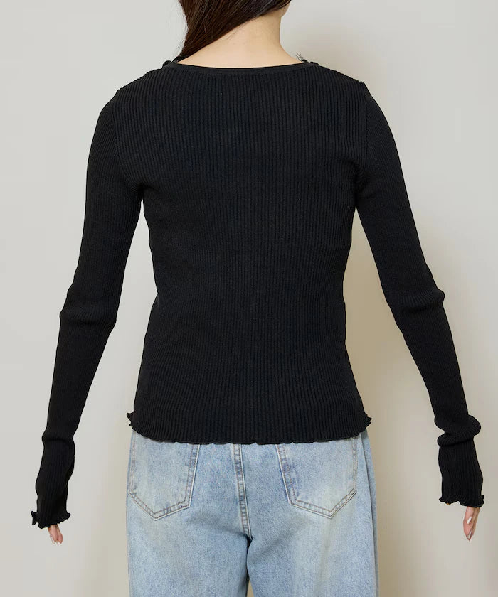 Collar Lace Mellow Layered Cardigan Limited Edition