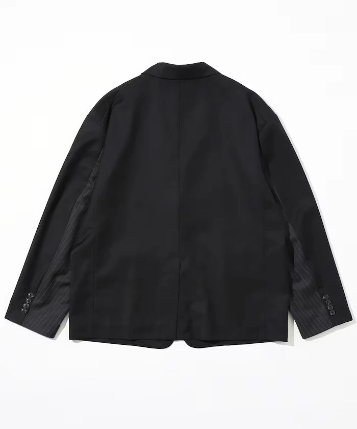 Sleeve-Contrast Tailored Jacket / Relaxed Fit
