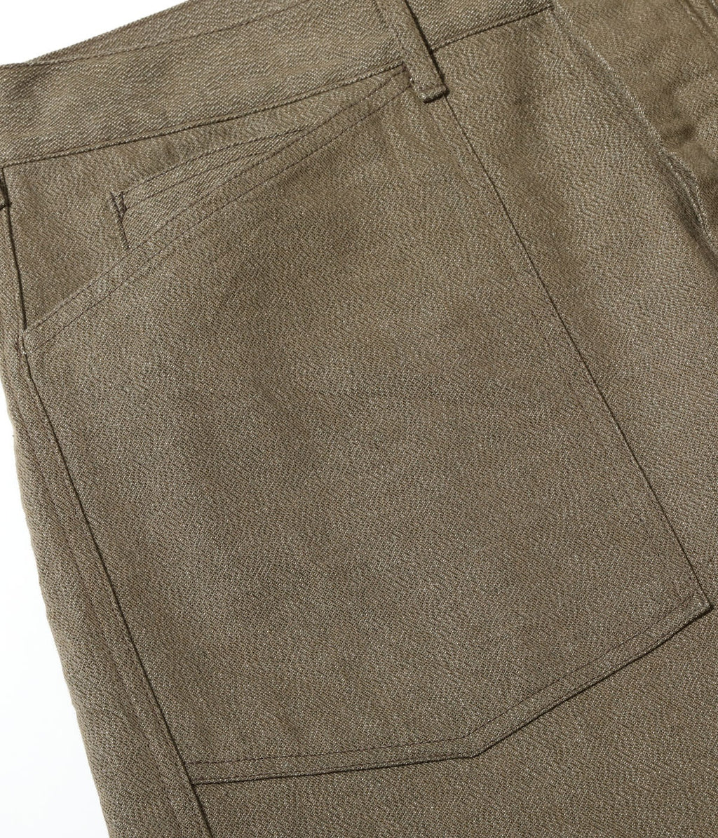 TROUSERS, WORKING, BROWN DENIM
