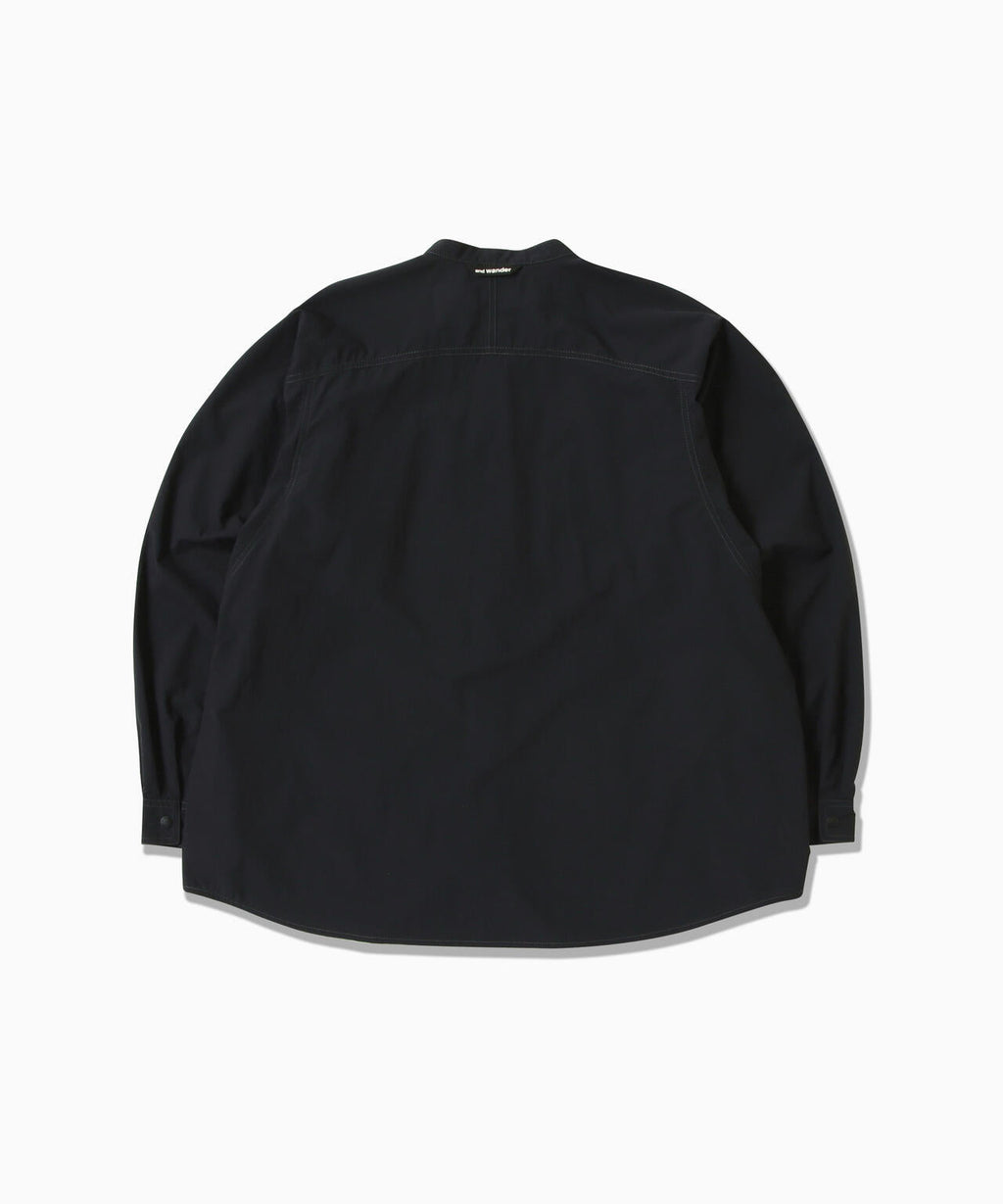 stretch rip band collar shirt