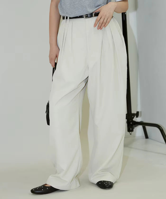 Color Tuck Slacks Pants Limited Release