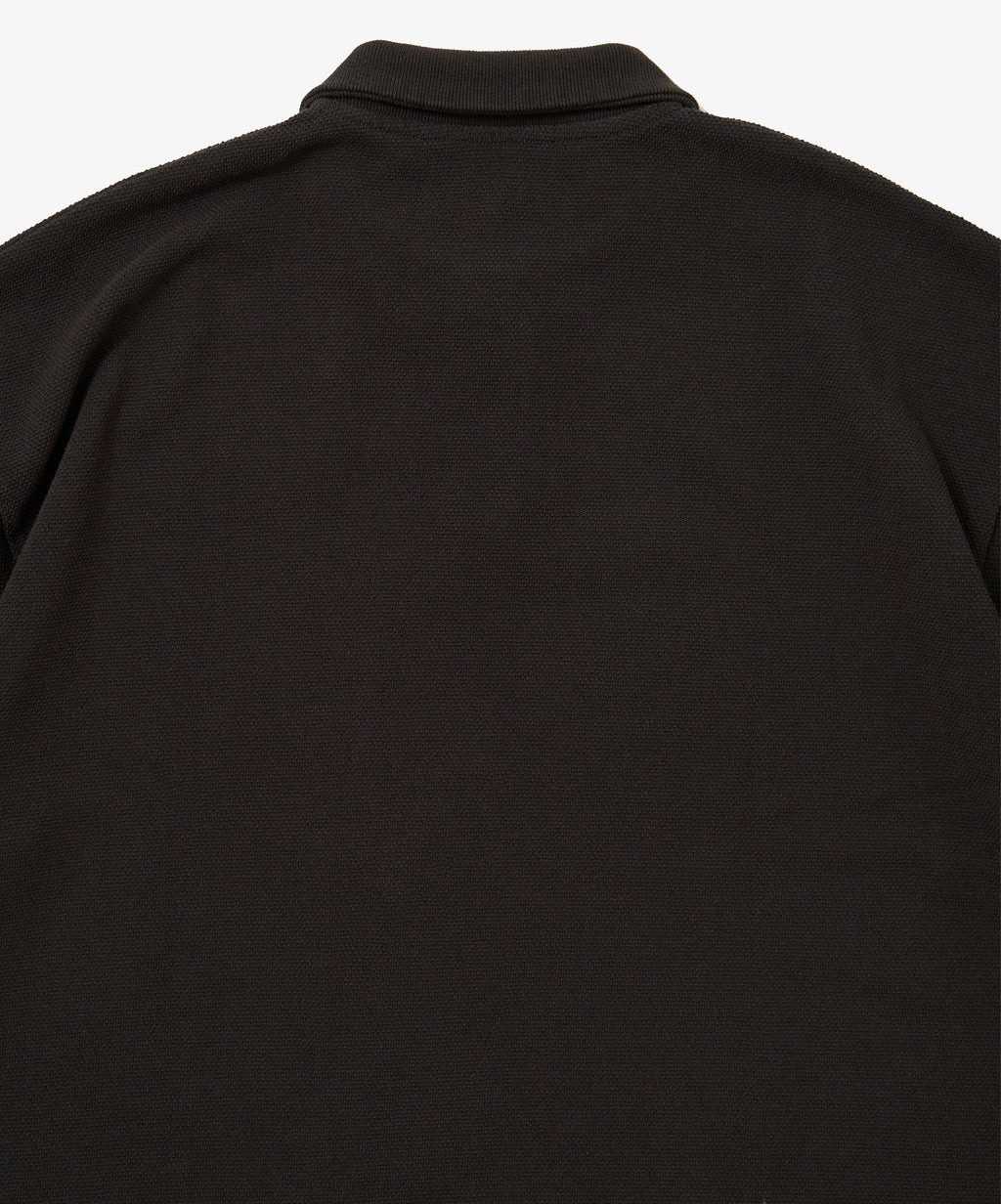 twisted pique polo black