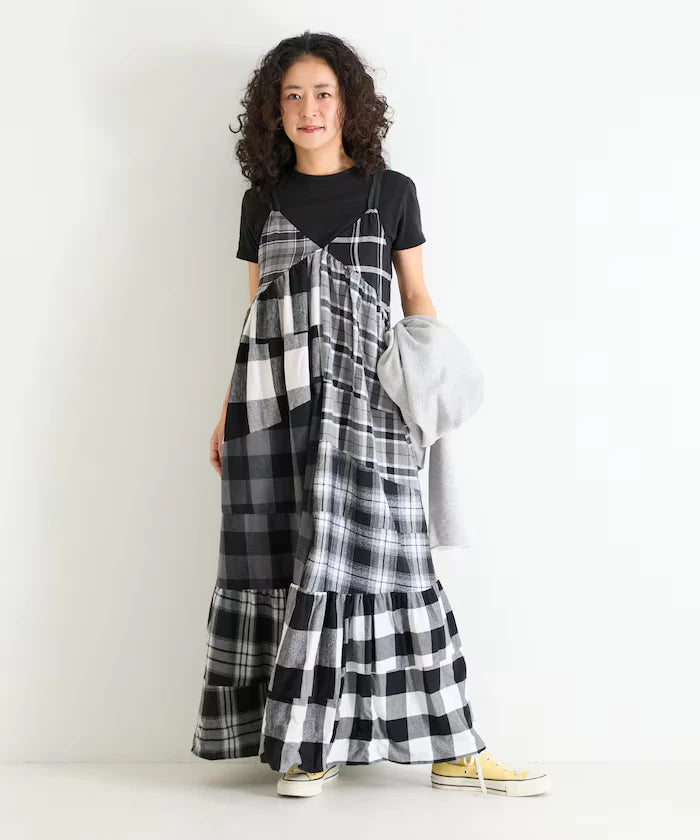 Vintage Remake Check Cami Dress