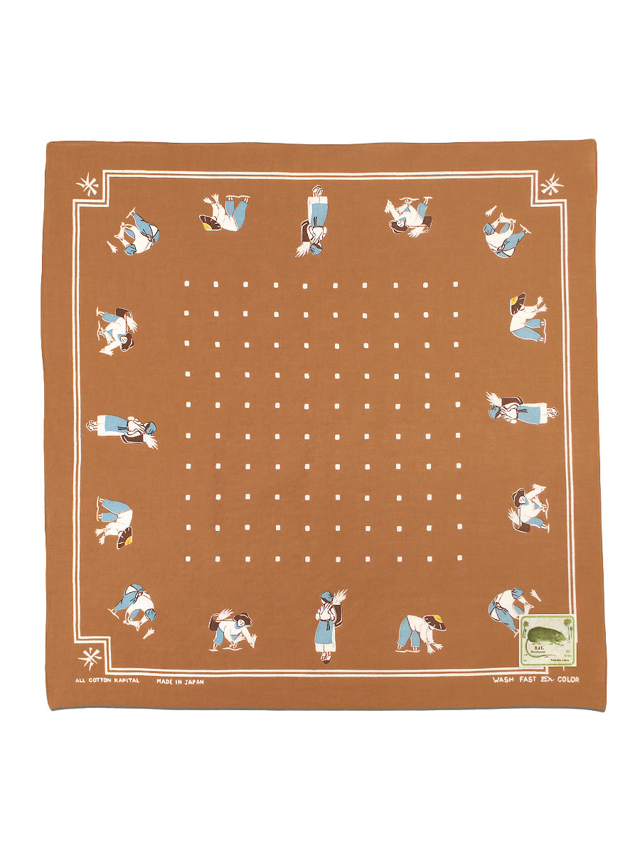 fastcolor selvedge bandana (rice planting) 20x20