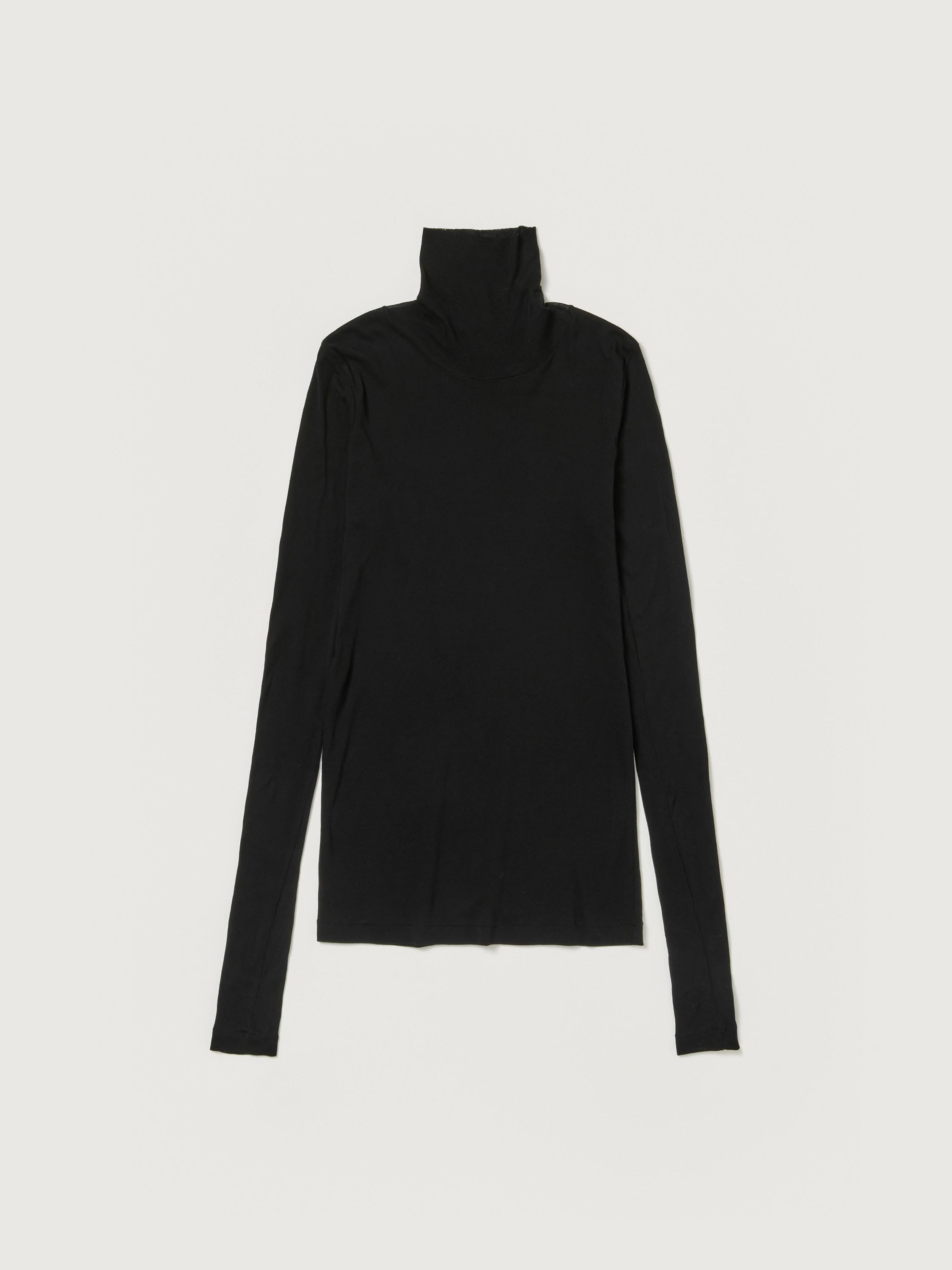 SUPER HIGH GAUGE SHEER RIB TURTLE NECK L/S TEE