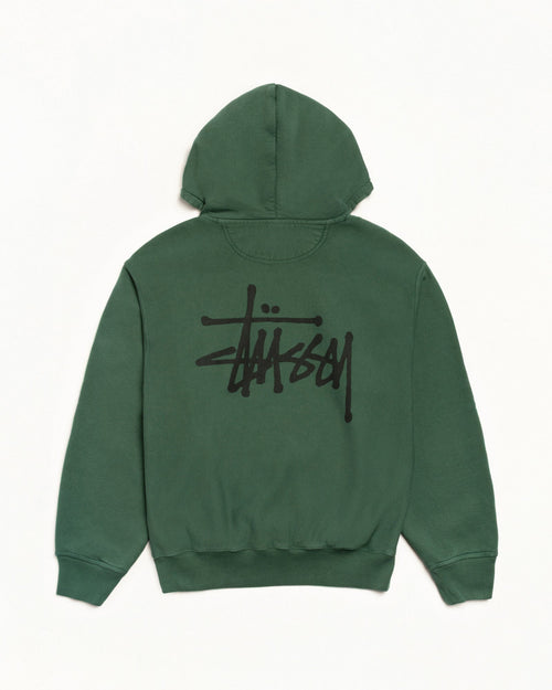 BASIC STÜSSY ZIP HOODIE PIGMENT DYED