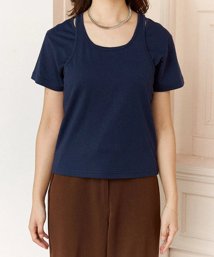 <Set Item> Tank Top Layered T-Shirt Limited Edition