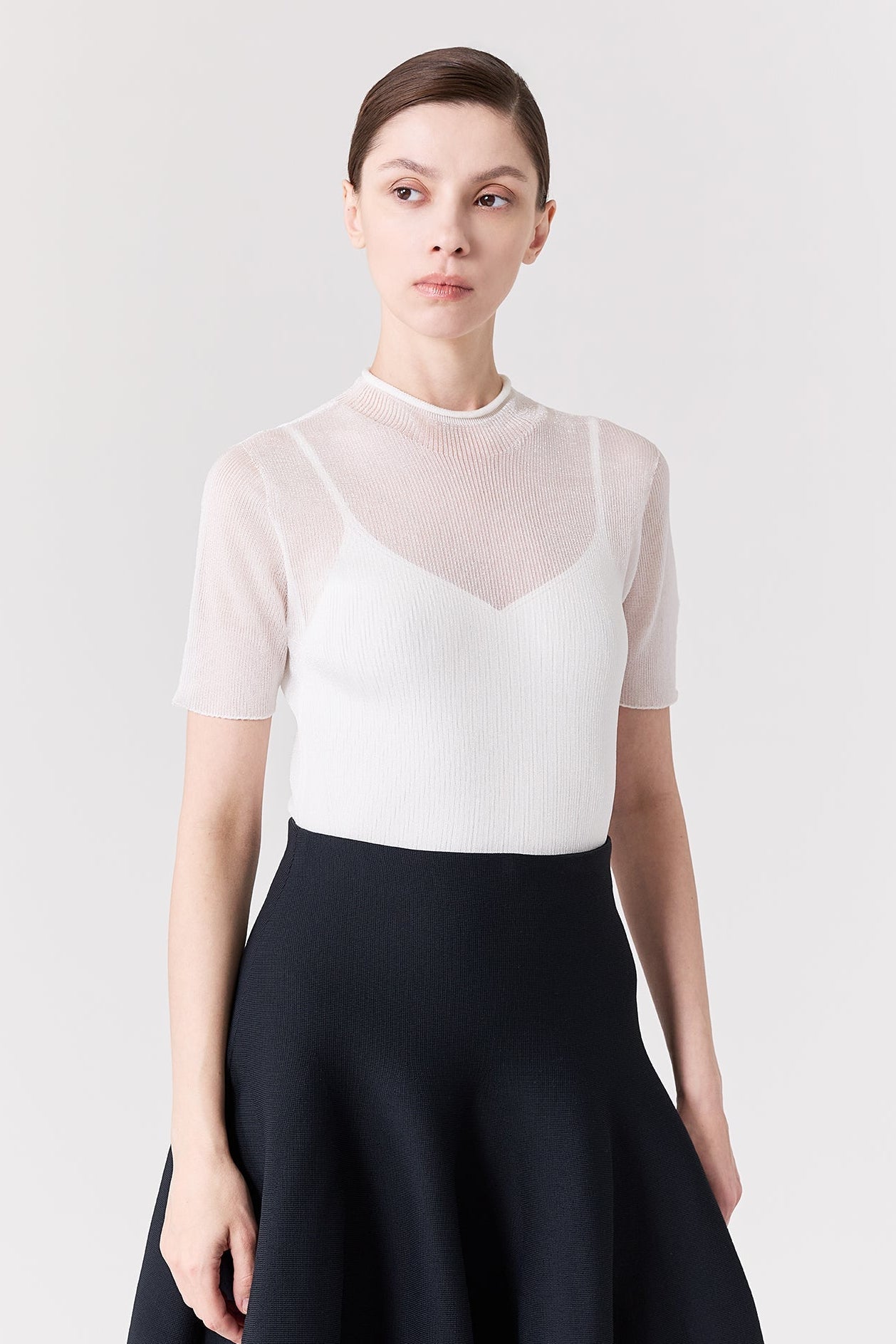 PORTRAIT LUCENT SHORT SLEEVE TOP