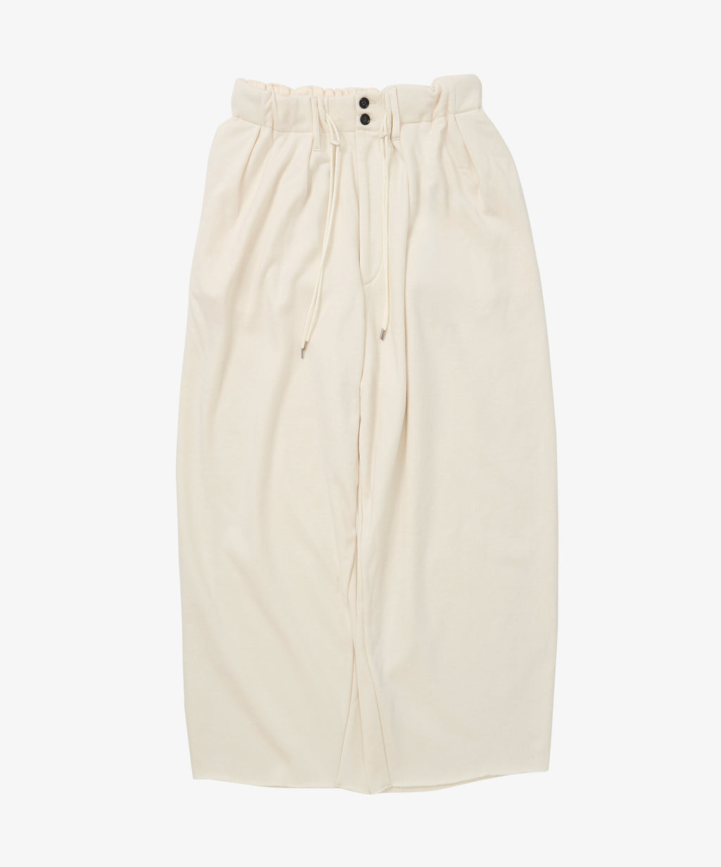 french terry circular pants ivory