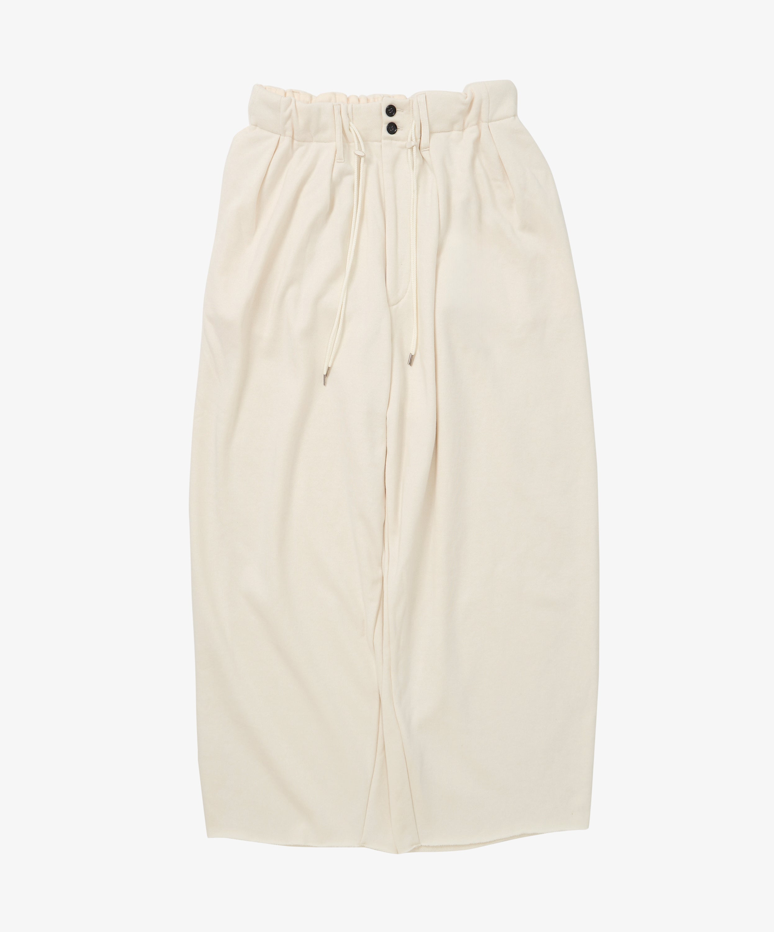 french terry circular pants ivory