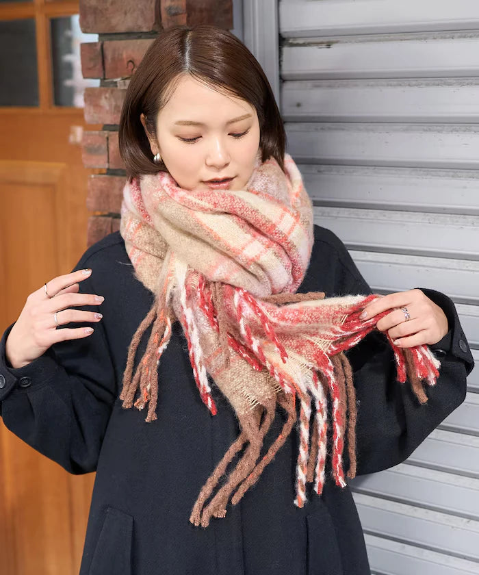 Boucle Check Scarf