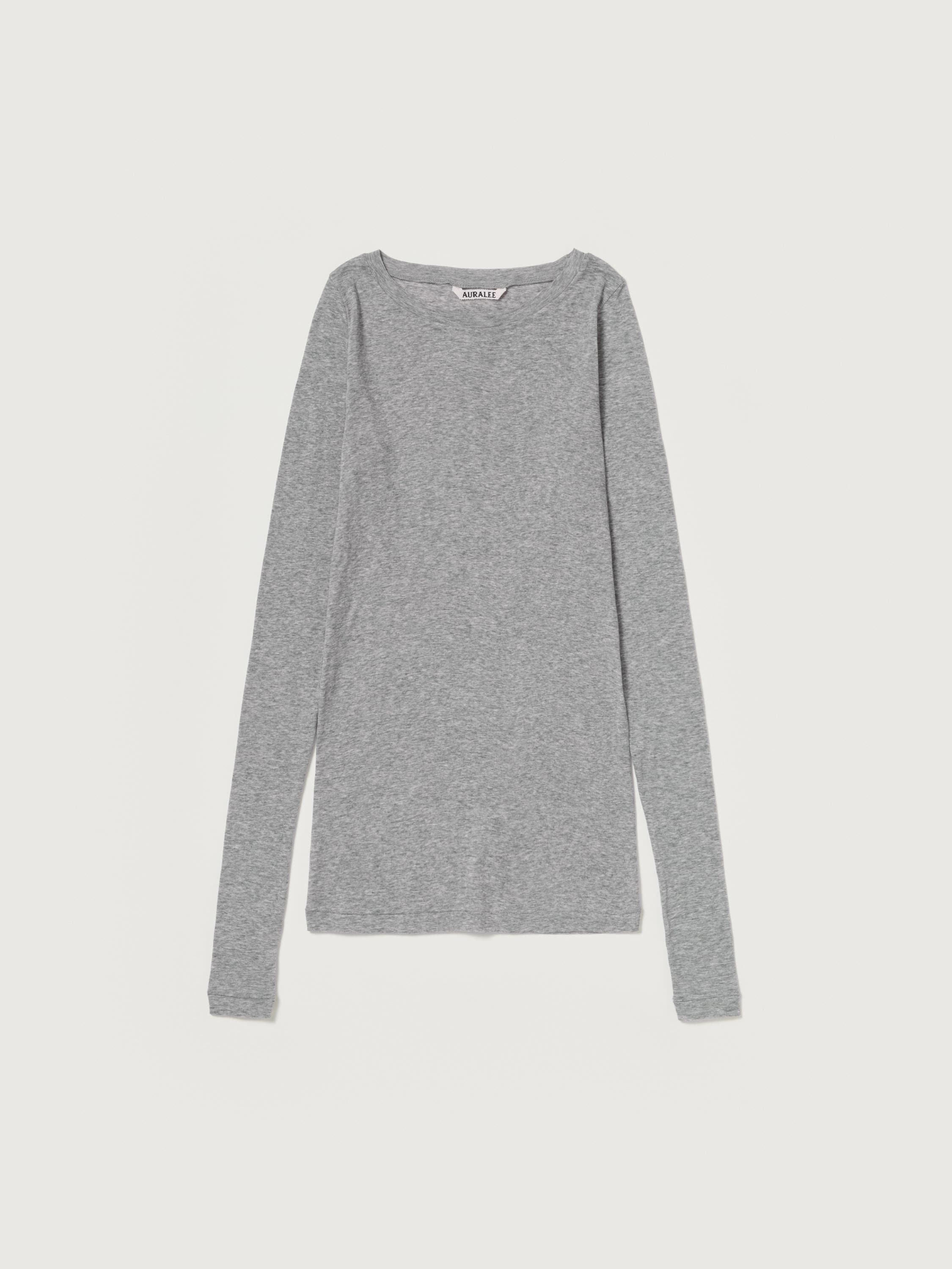 SUPER HIGH GAUGE SHEER RIB WIDE-NECK L/S TEE