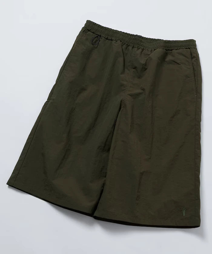 Nylon Sleek Water Length Baggy Shorts