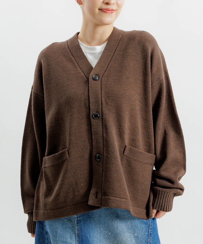 Relaxed Fit Easy Care Washable V-Neck Cardigan