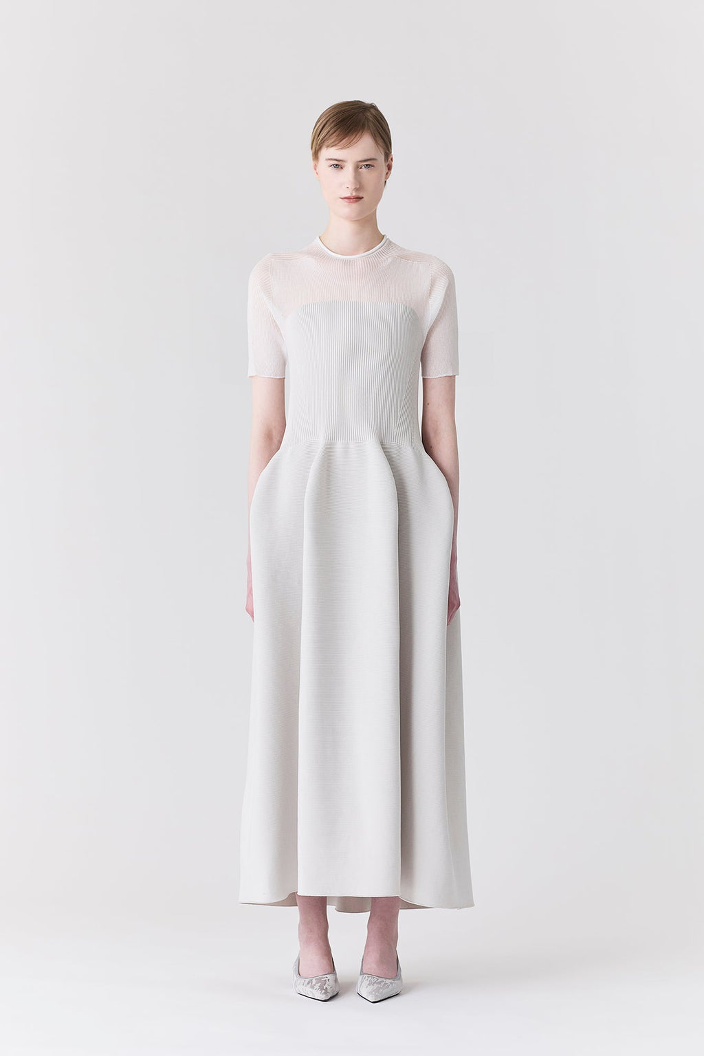POTTERY LUCENT DECOLLETAGE SHORT SLEEVE DRESS