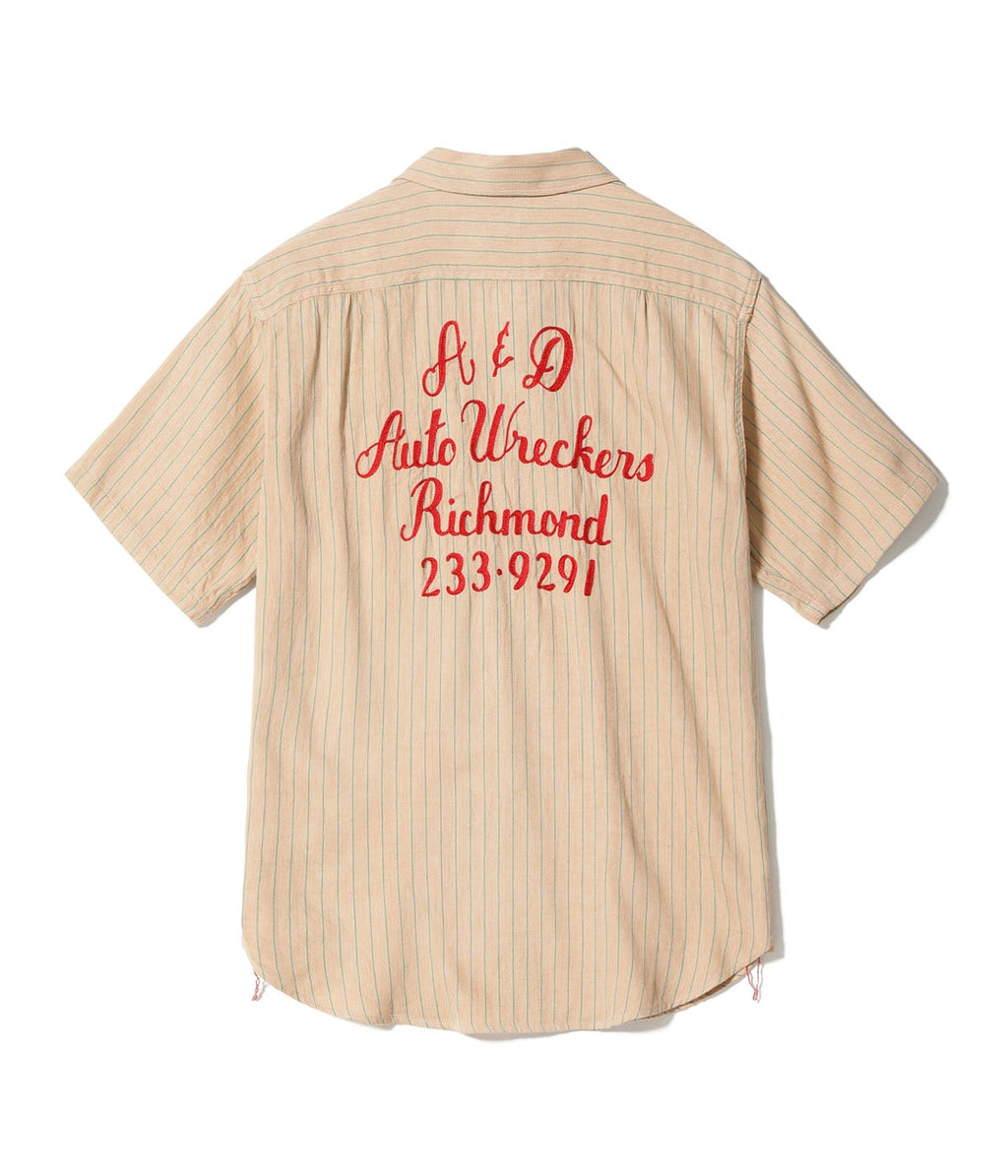 Coke Stripe Work Shirt With Embroidered