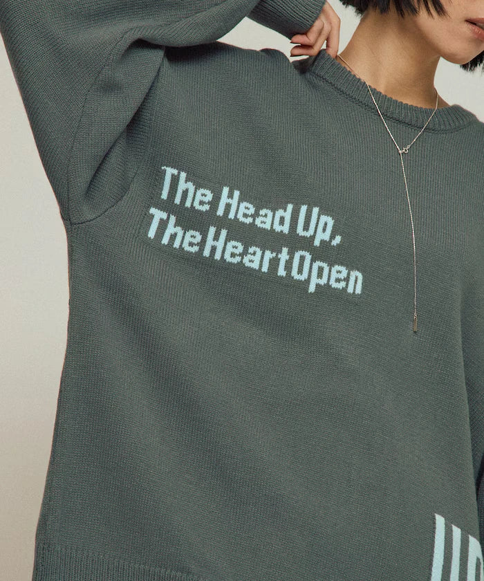 Sweat-like Lettered Knit / Jacquard Knit