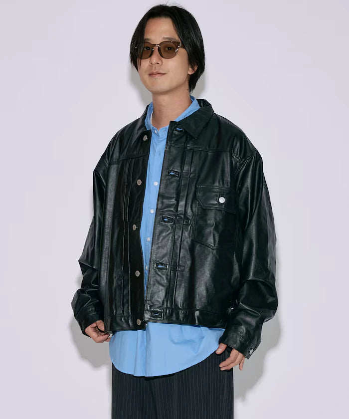 Leather Jacket TYPE-1 / Water-Repellent Leather / Cowhide