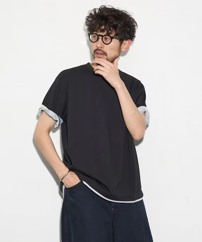 Relaxed Fit Reversible Cardboard Short Sleeve T-Shirt / Color Design