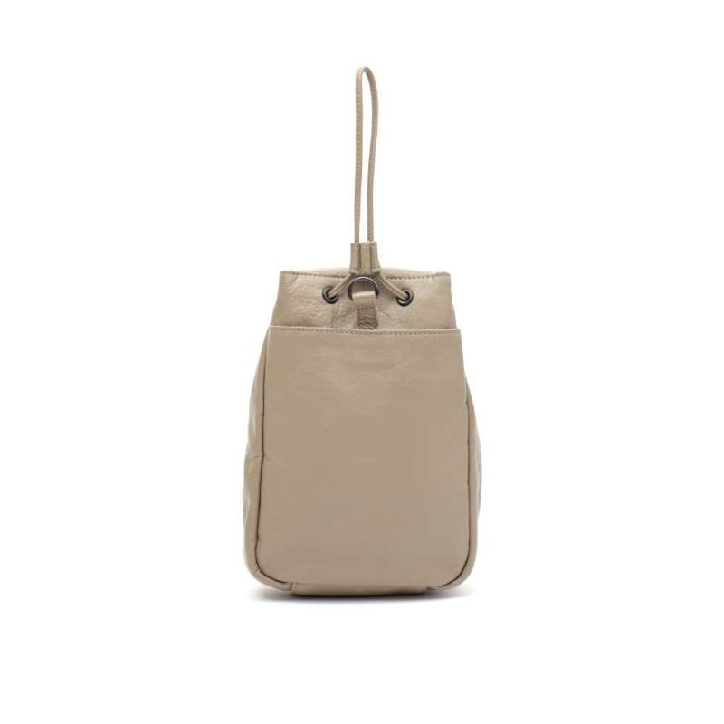 TONE LAYER DRAWSTRING SHOULDER / GREIGE