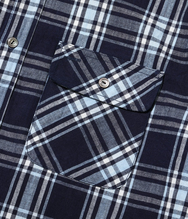 FICTION ROMANCE 7.9oz. INDIGO CHECK WORK SHIRT