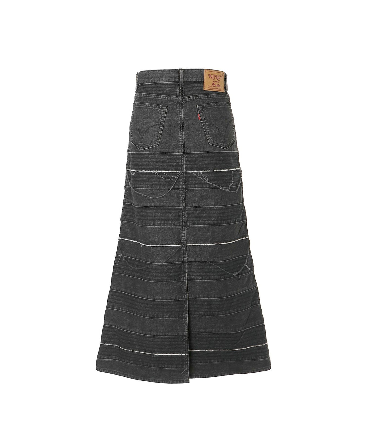Scratch Long Denim Skirt
