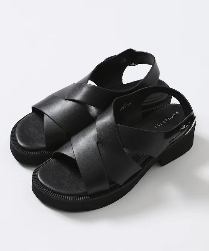 Wide Cross Sandals