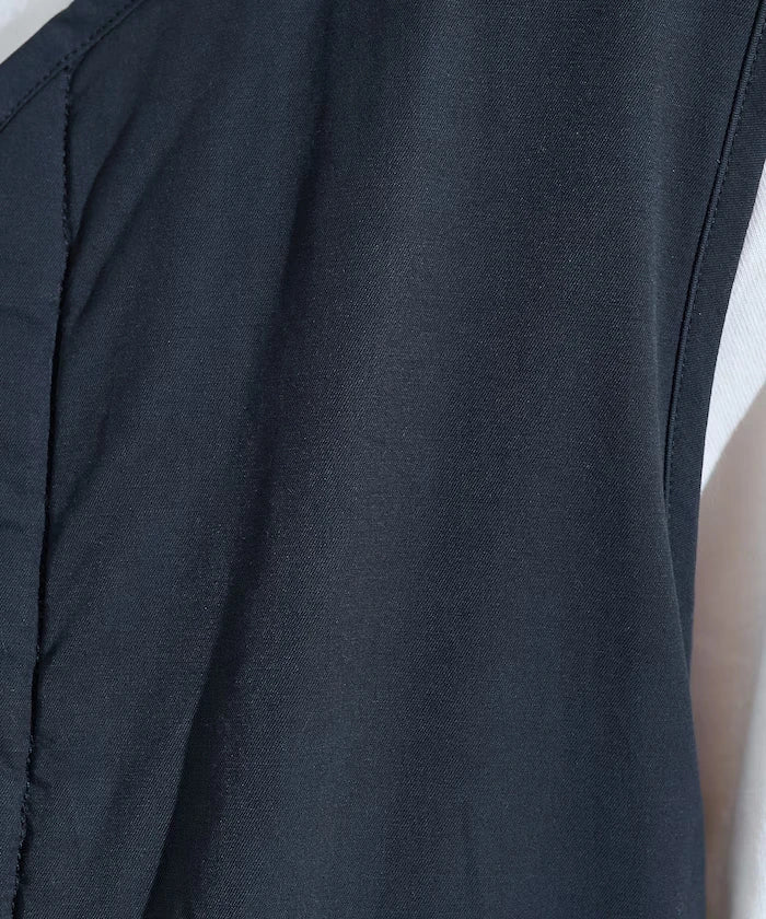 Cotton Nylon Twill Reversible Boa Vest
