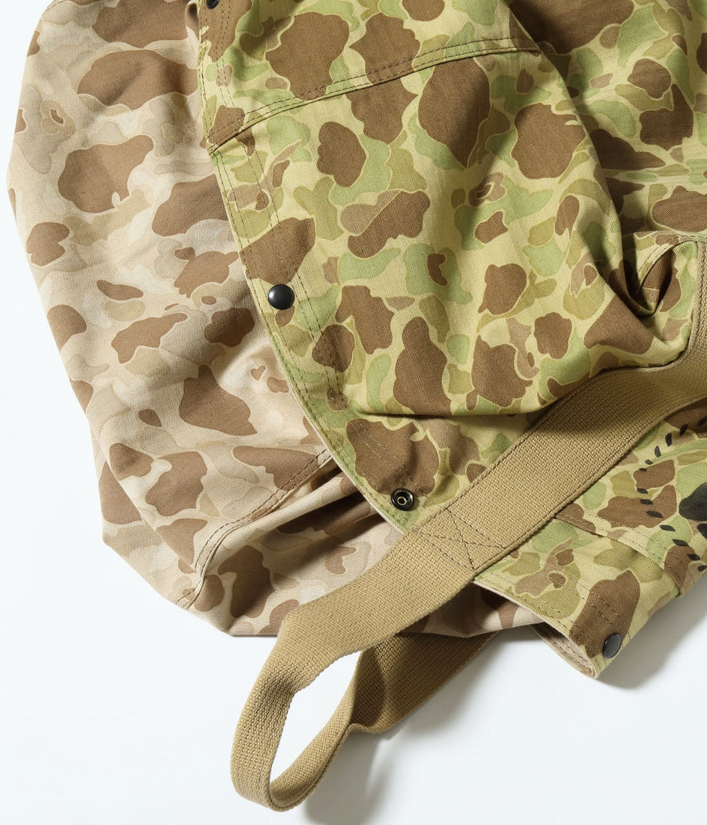 HERRINGBONE TWILL, CAMOUFLAGE REVERSIBLE BAG SEABEES STENCIL